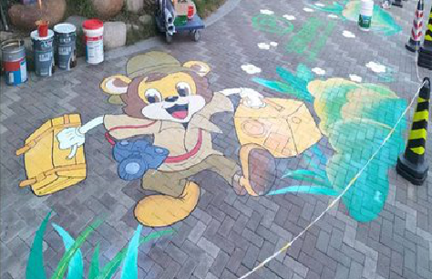 南阳夏季画地面彩绘会遇到的问题