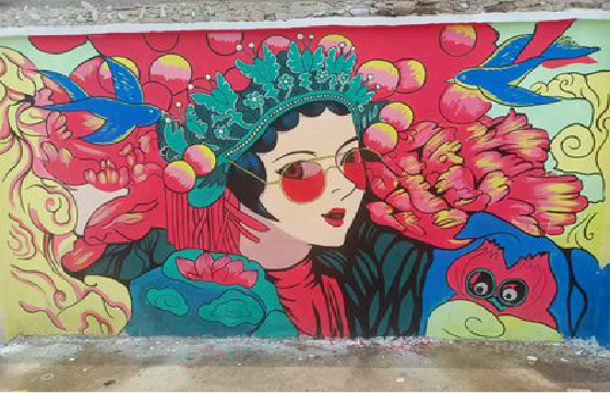 南阳墙体彩绘-网红墙