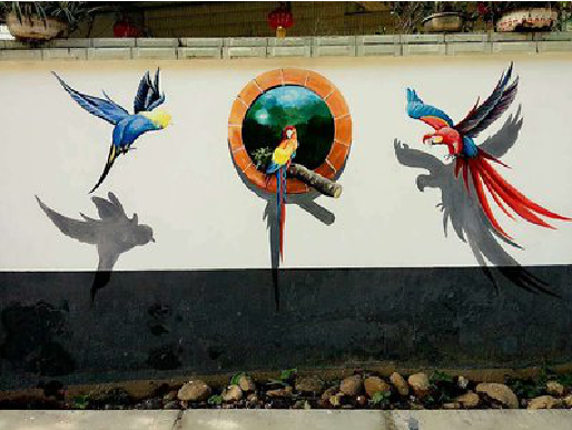 南阳视觉错位-3D墙绘设计