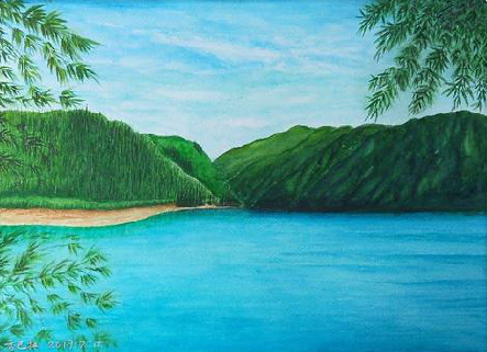 南阳在墙绘中，如何绘画绿水青山？