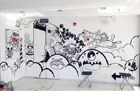 南阳手绘墙并非传统涂鸦。